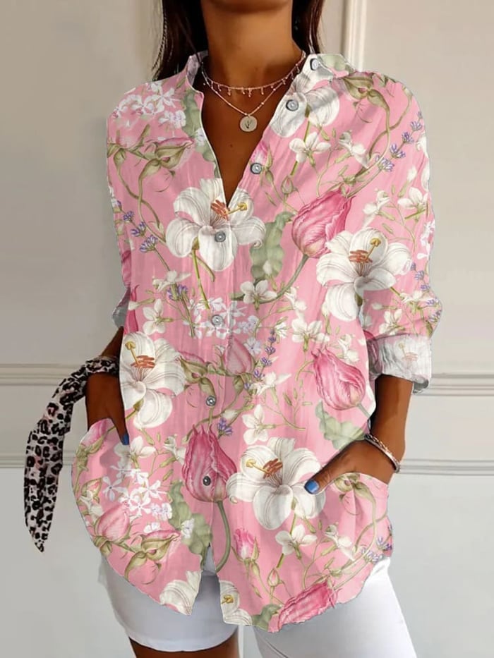 Women's Casual Floral Shirt