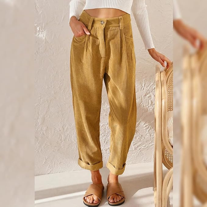PENNY | COMFORTABLE HIGH-WAIST CORDUROY PANTS