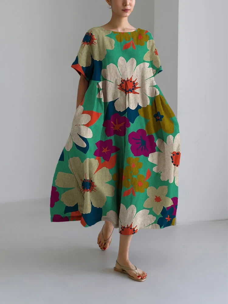 Katy | Bold Style Floral Midi Dress