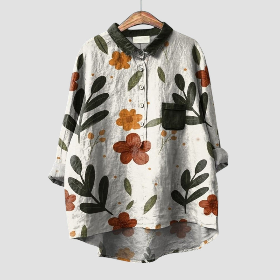 Joanne | Oversize Blouse with Floral Comfort
