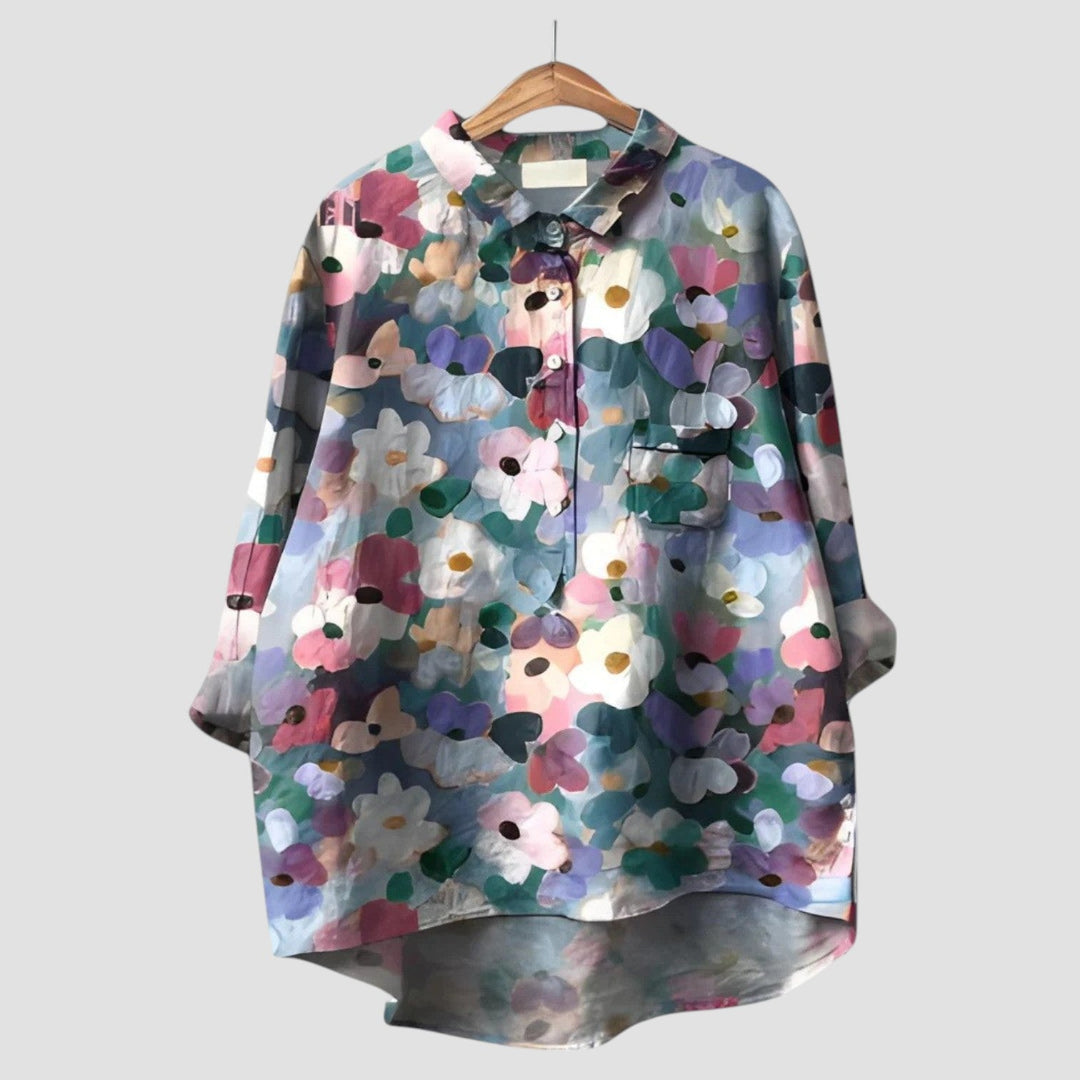 Vanisha | Oversize Blouse with Floral Comfort