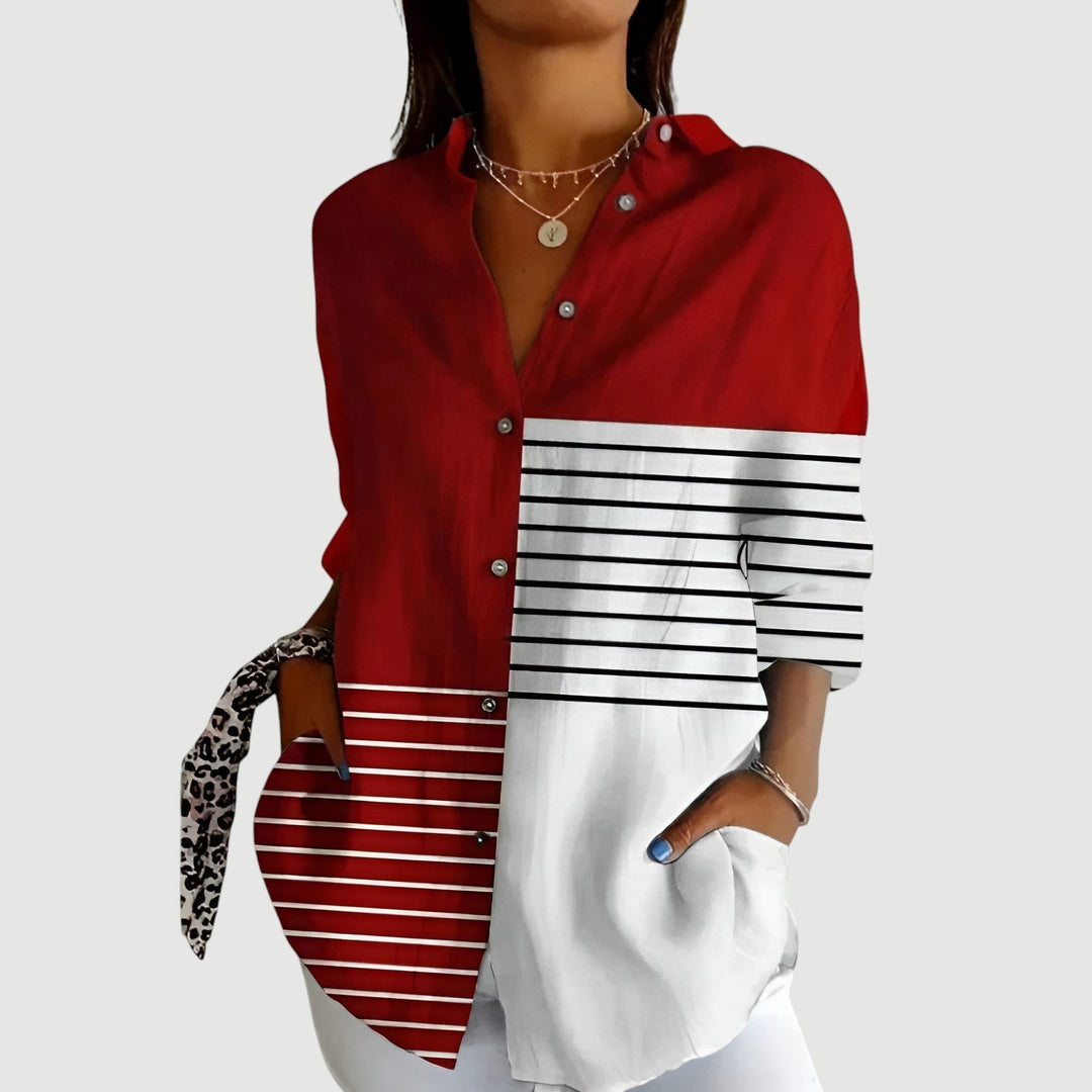 Blanche | Blouse with Colorful Design
