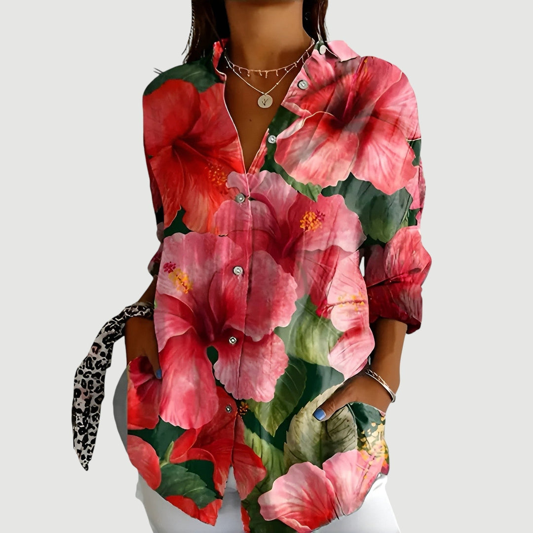 Carrie | Blouse with Colorful Design