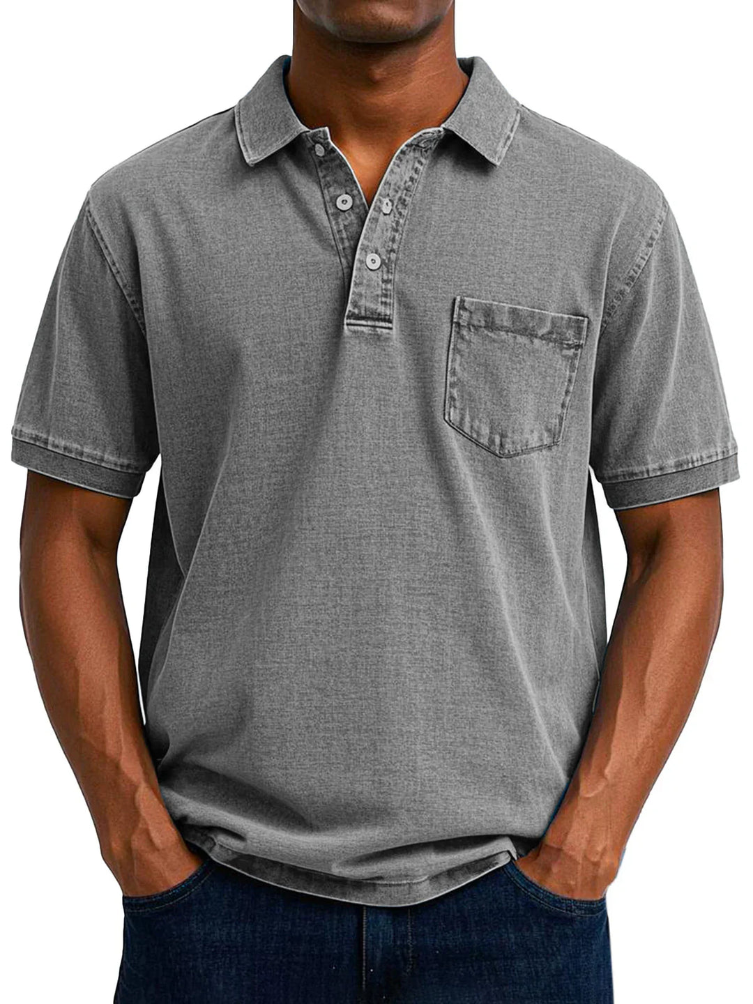Robert | Denim Retro Polo shirt