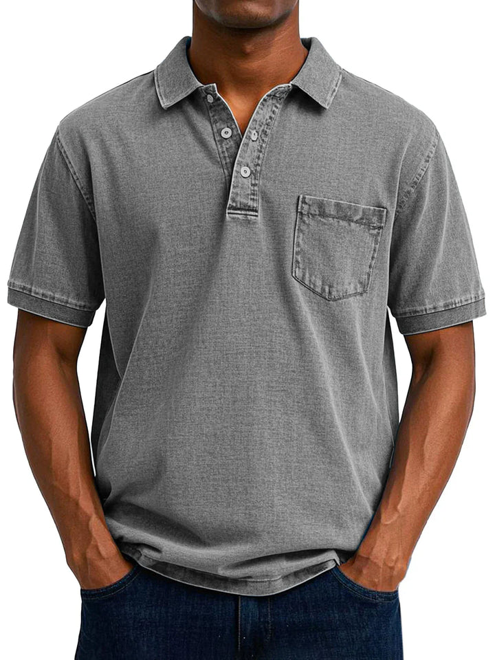 Robert | Denim Retro Polo shirt