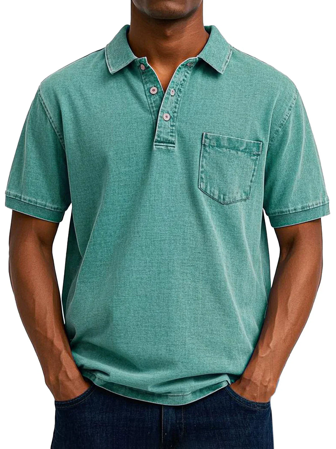 Robert | Denim Retro Polo shirt