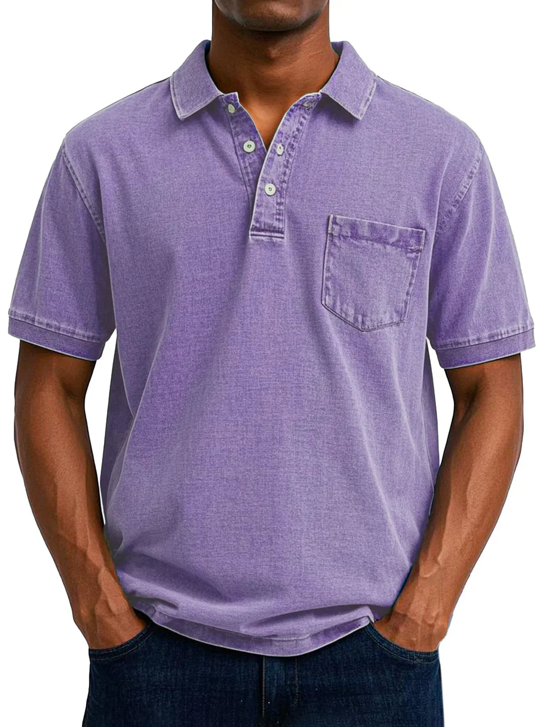 Robert | Denim Retro Polo shirt