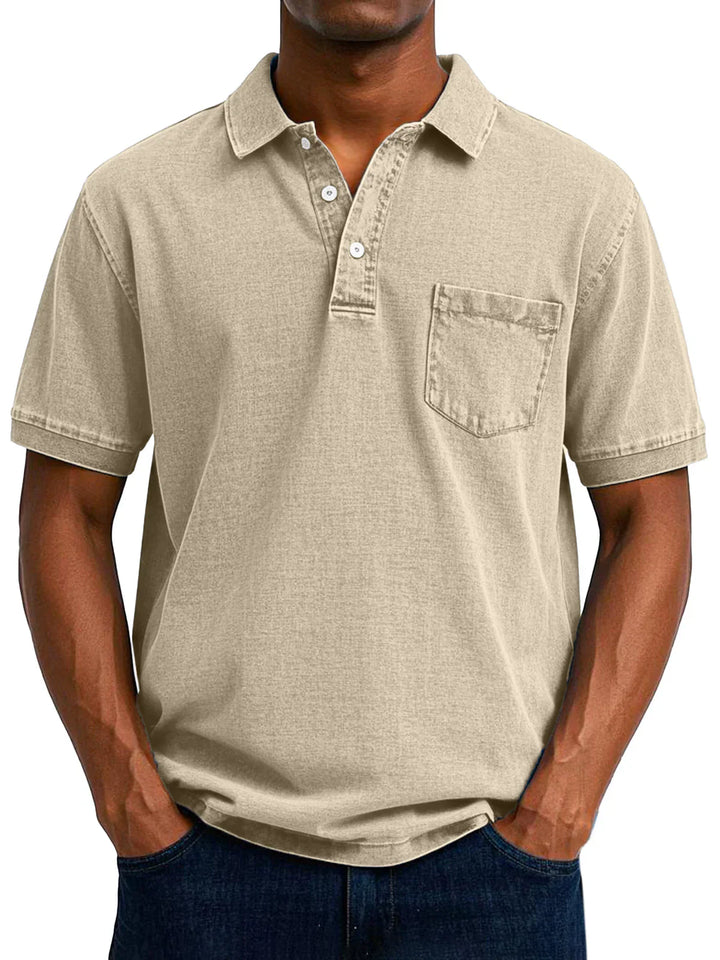 Robert | Denim Retro Polo shirt
