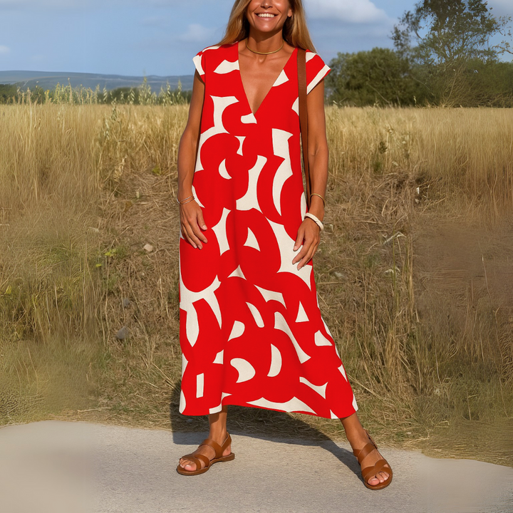 Maryan | Flowing V-neck Dress