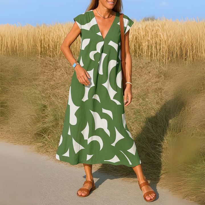 Maryan | Flowing V-neck Dress