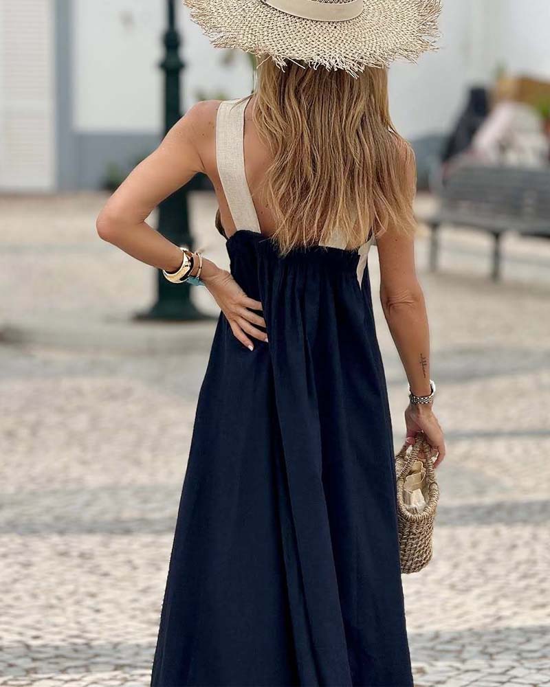 Lottie | Elegant dress with open back and fashionable cross neck
