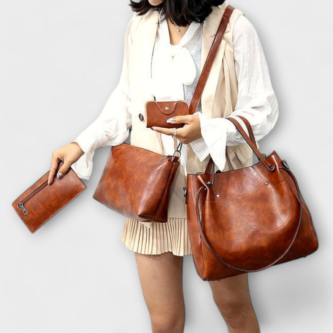 4-Piece Vintage Bag Set