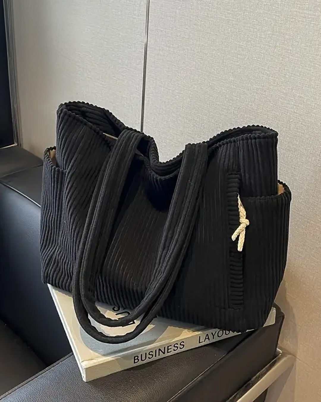 Winnie | Ribbed tote bag