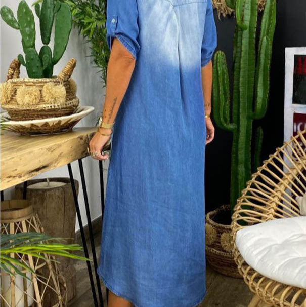 Lisa | Summer V-Neck Denim Dress