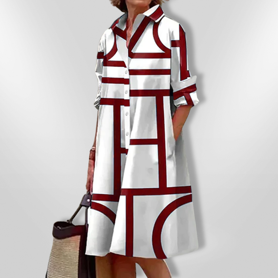 Liz | Casual Midi Dress with Pockets and Buttons