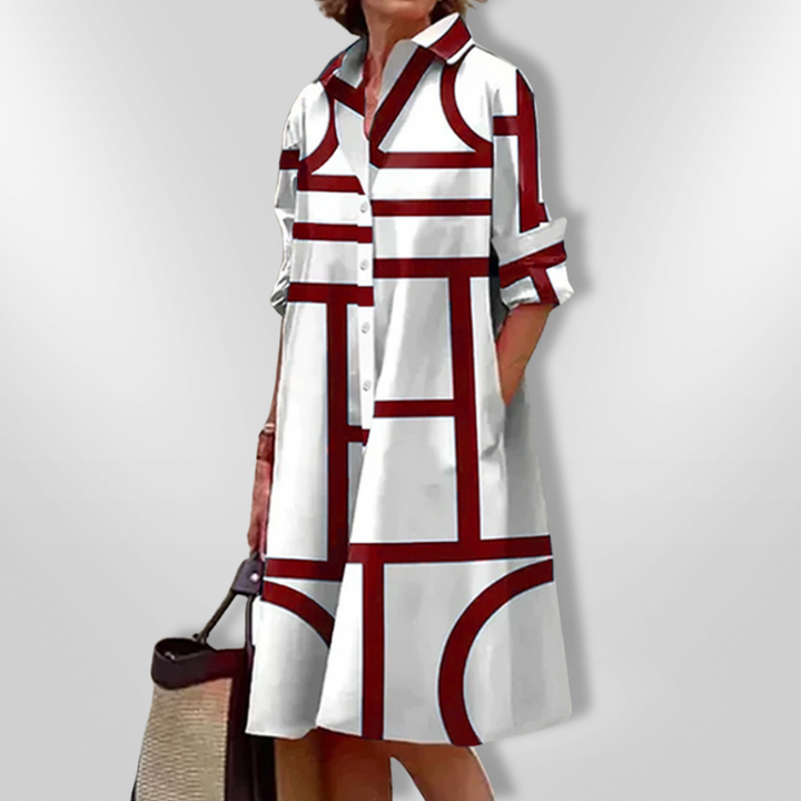 Liz | Casual Midi Dress with Pockets and Buttons