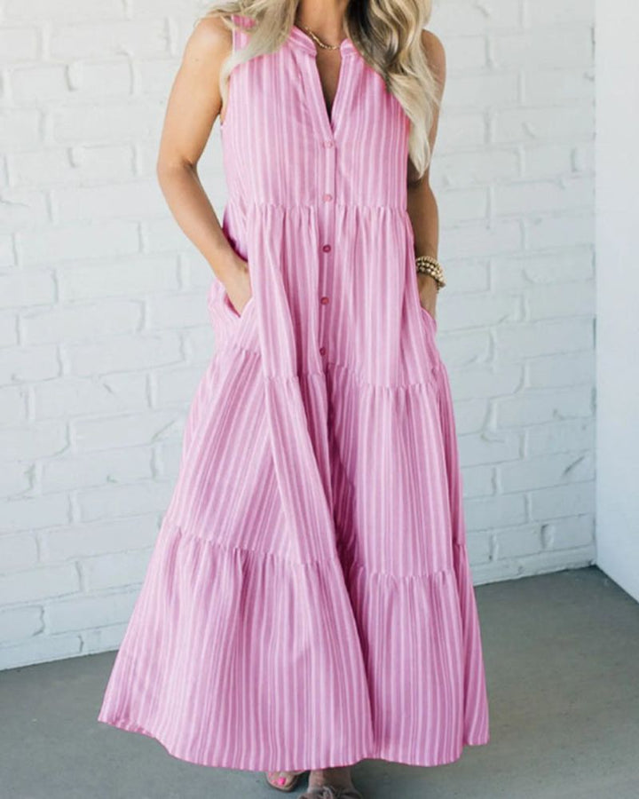 Jill | Sleeveless Striped Dress
