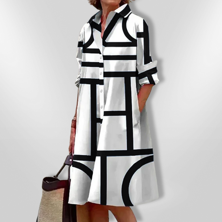 Liz | Casual Midi Dress with Pockets and Buttons