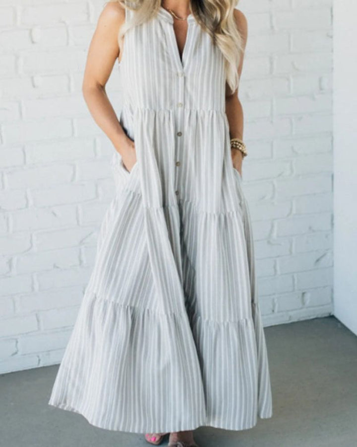 Jill | Sleeveless Striped Dress