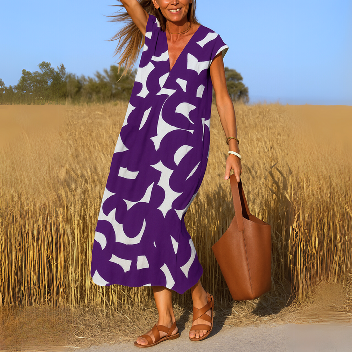 Maryan | Flowing V-neck Dress