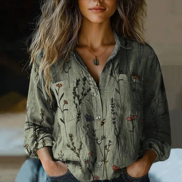 Haley | Bohemian Pattern Vintage Blouse