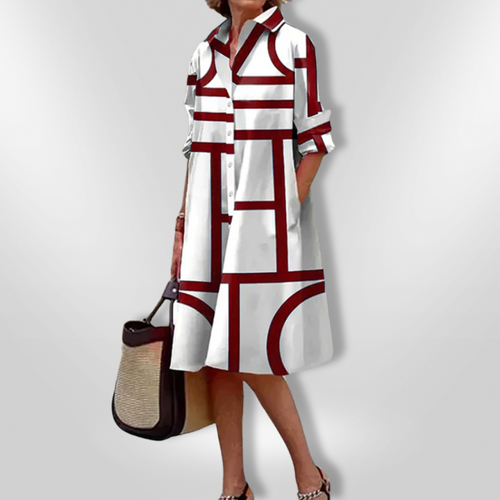 Liz | Casual Midi Dress with Pockets and Buttons