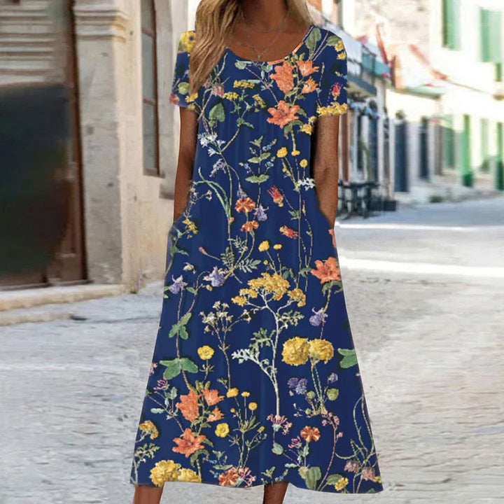 Londyn | Boho Floral Dress with Belly Cover