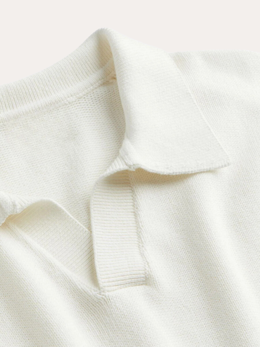 Wool Polo with Long Sleeves