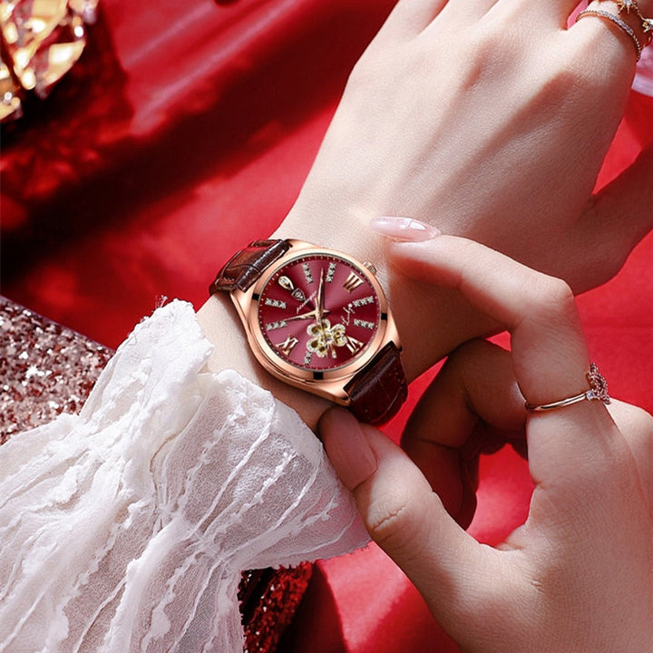 Moon phase dial bracelet watch