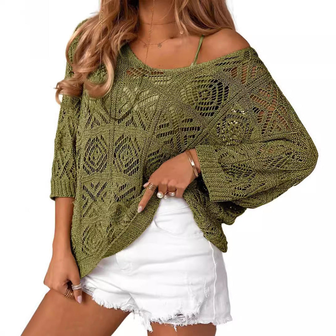 Tonya | Crochet Knit Pullover