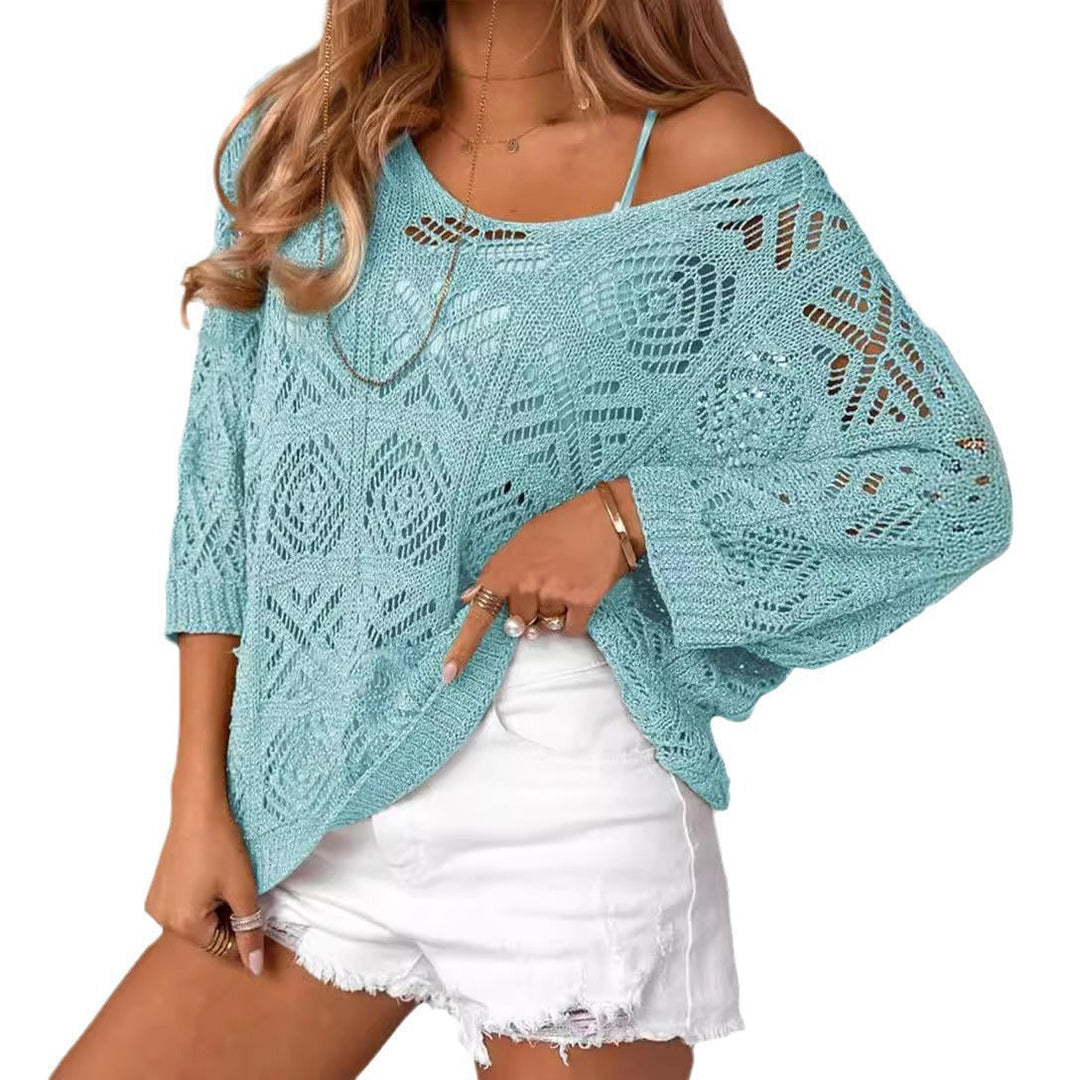 Tonya | Crochet Knit Pullover