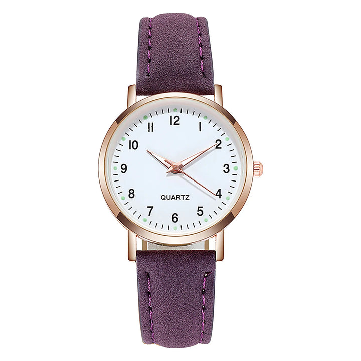 Fashion watch with glow-in-dark dial