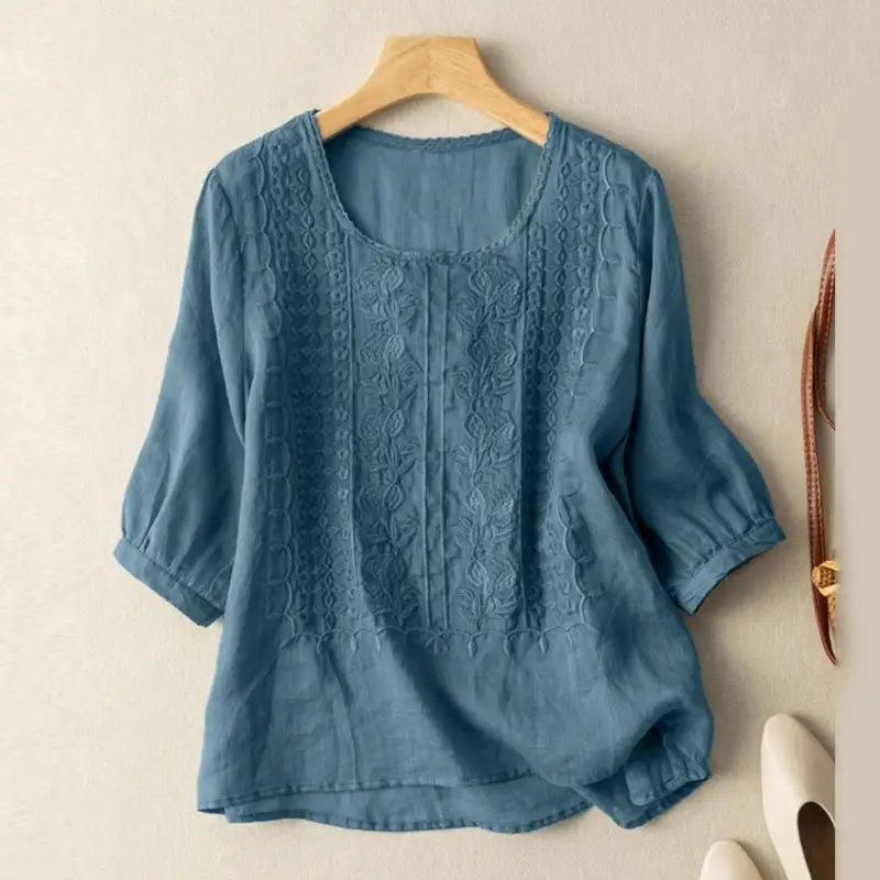 Daisy | Embroidered Relaxed Blouse