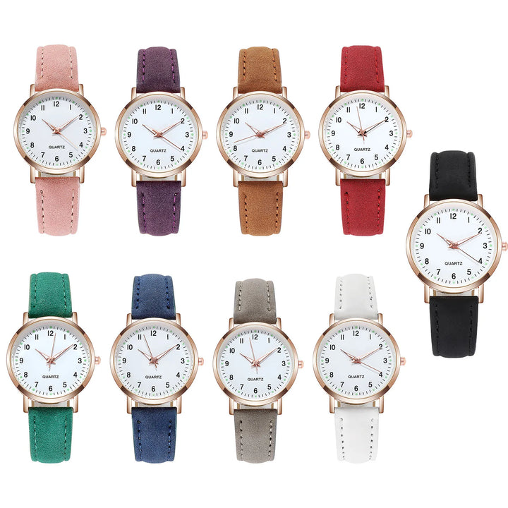 Fashion watch with glow-in-dark dial