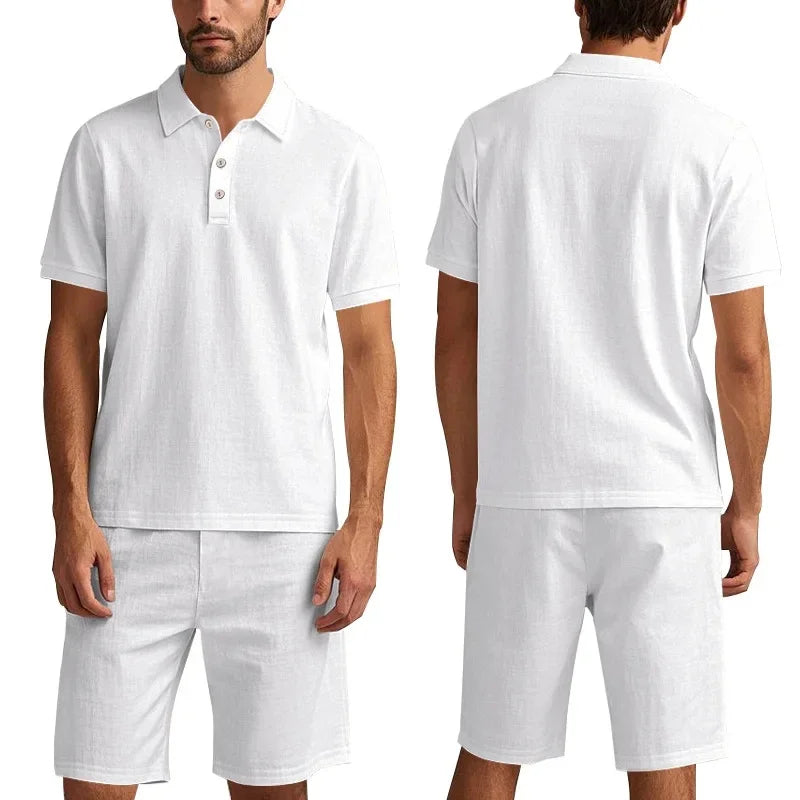 Clint | Linen Polo Set