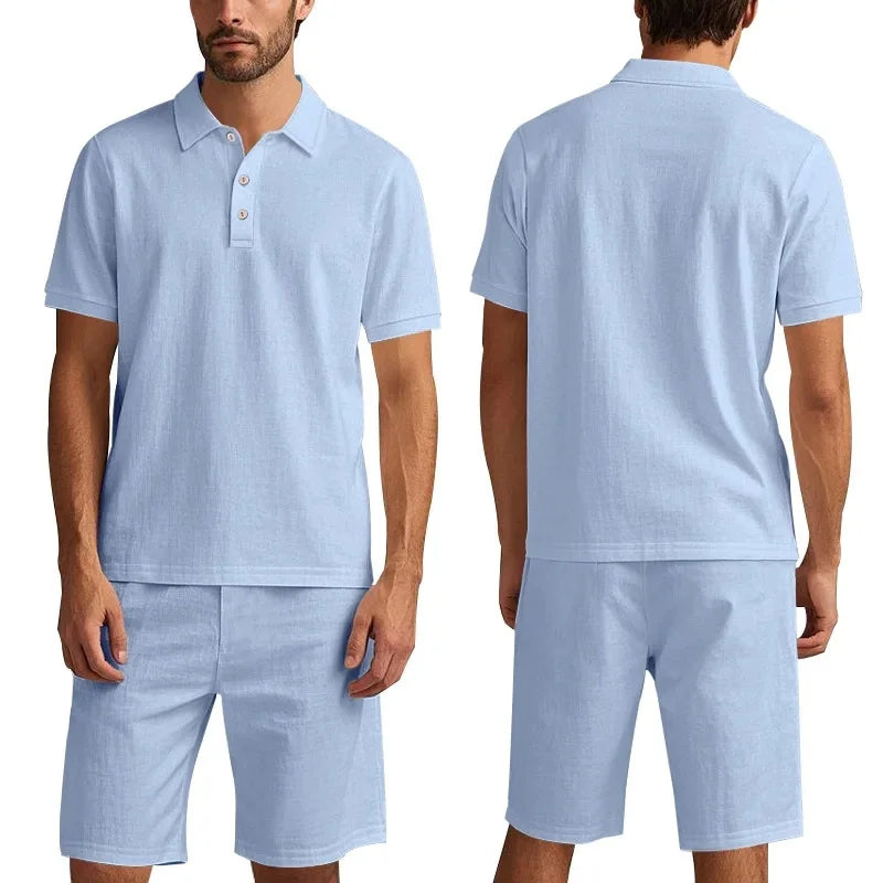 Clint | Linen Polo Set