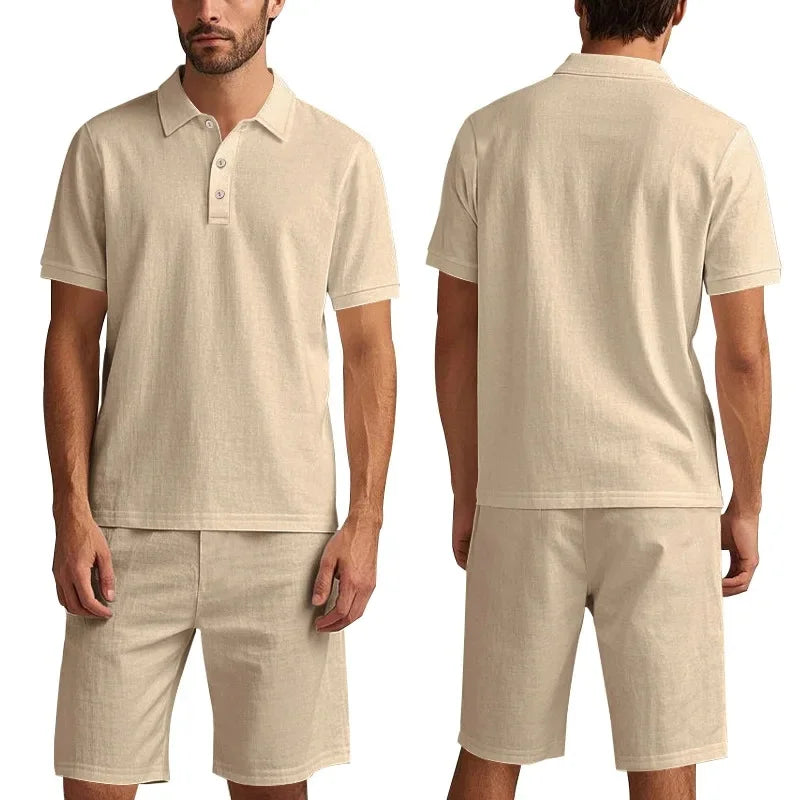 Clint | Linen Polo Set