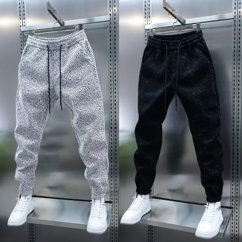 BRACE | Striped Cotton Joggers