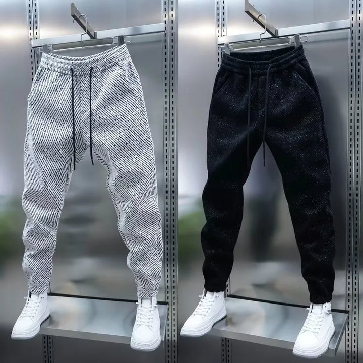 BRACE | Striped Cotton Joggers