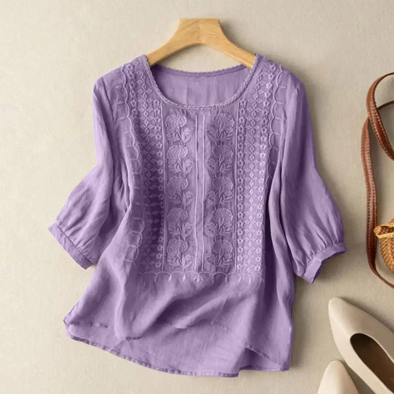 Daisy | Embroidered Relaxed Blouse