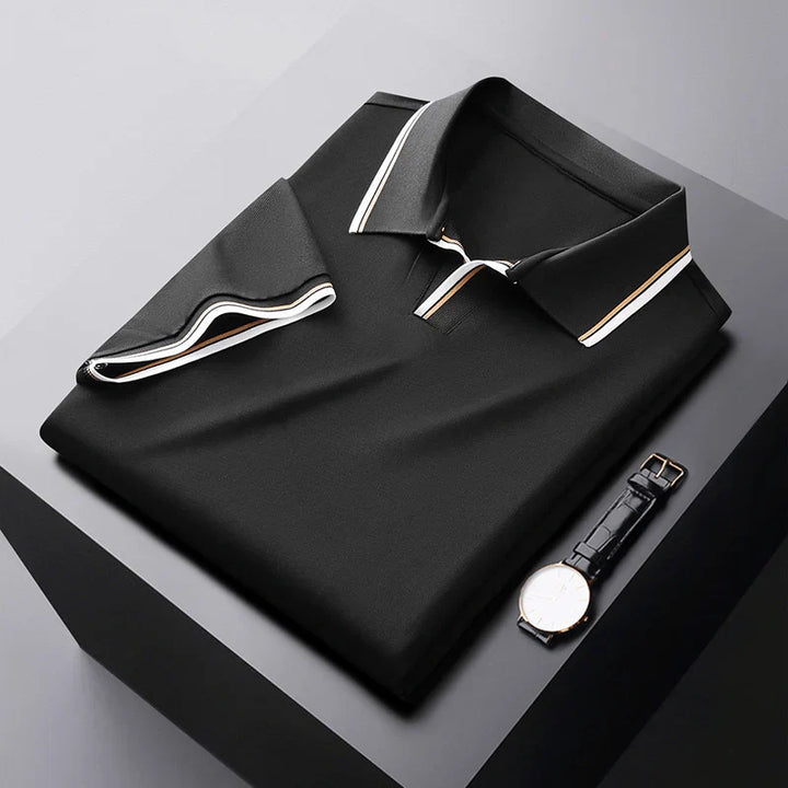 Short Sleeve Silk Polo Shirt