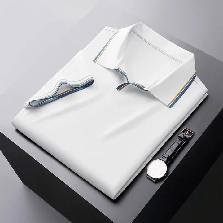Short Sleeve Silk Polo Shirt