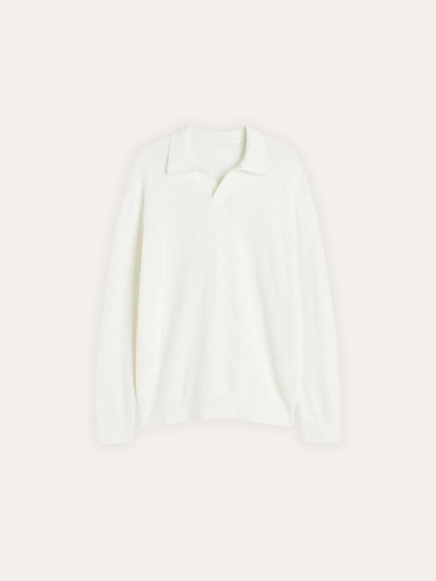 Wool Polo with Long Sleeves