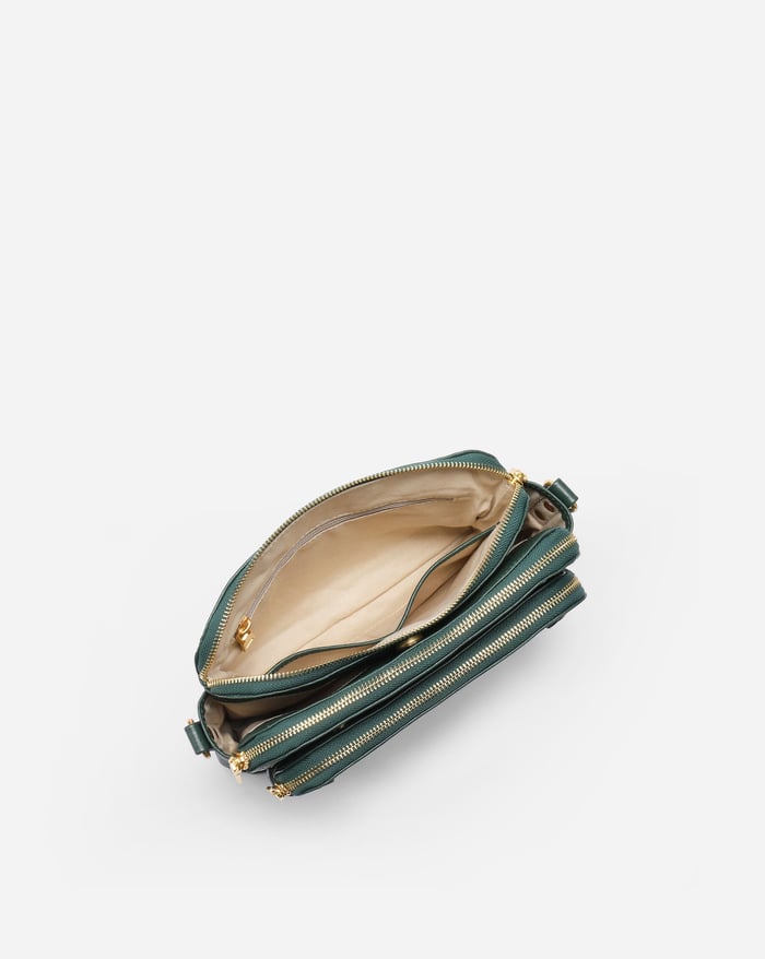 Sleek Three-Layer Crossbody Bag
