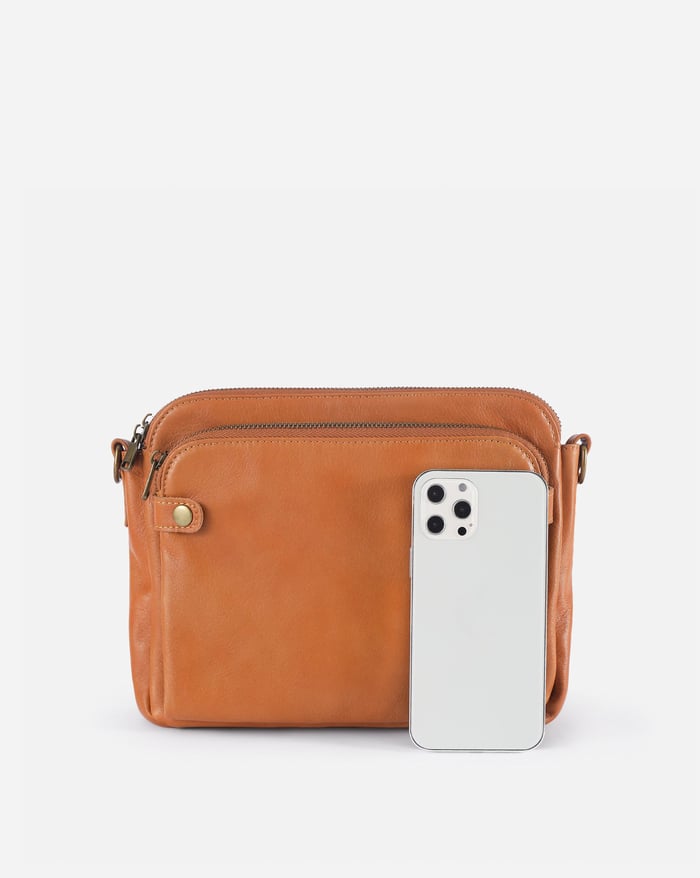 Sleek Three-Layer Crossbody Bag