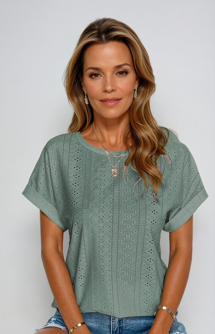 Kaya | Casual Eyelet Top