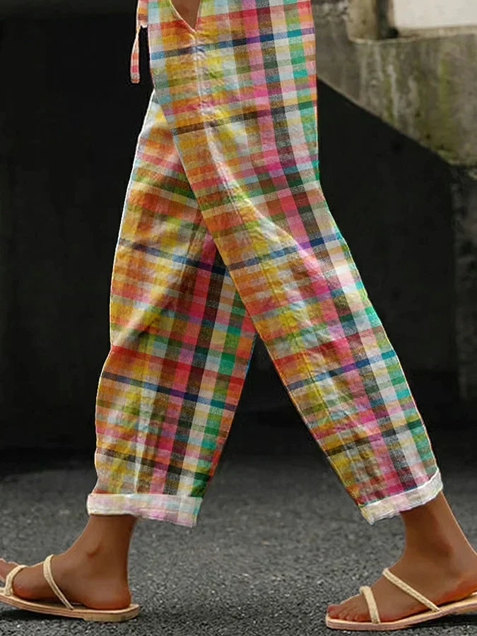ROSE | COMFORTABLE CHECKERED PANTS
