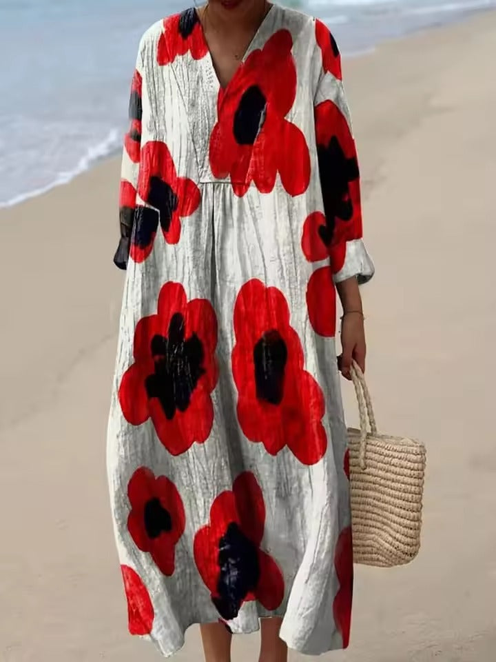 Rachie | Elegant Floral Shirt Dress