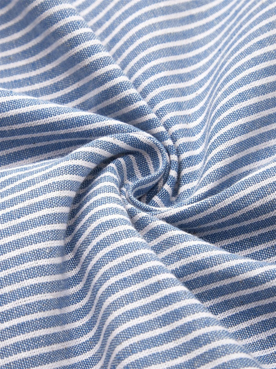 Valeria | Striped Cotton Midi Dress