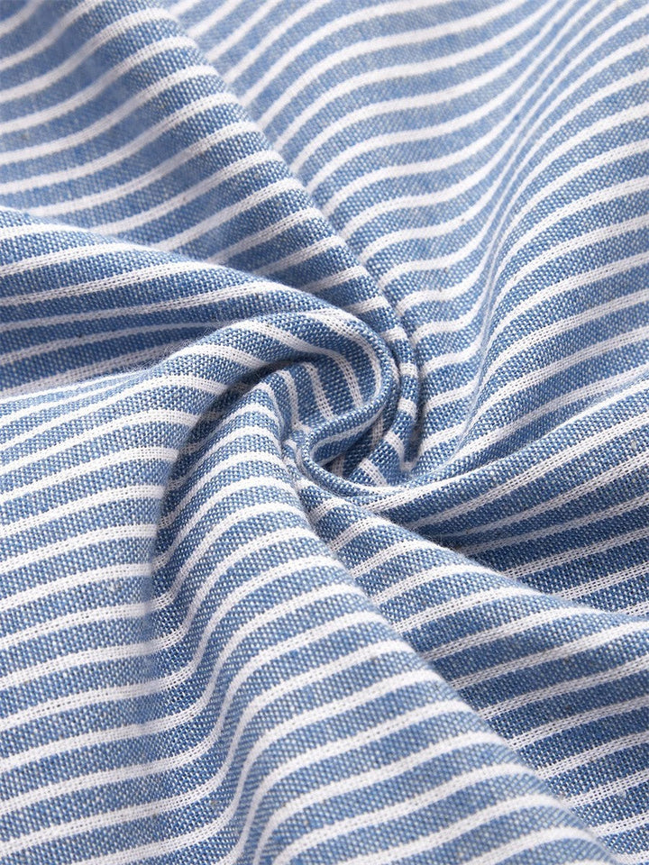 Valeria | Striped Cotton Midi Dress